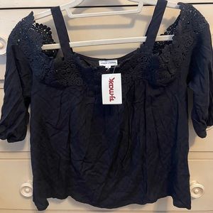 Beautiful black blouse-“Love on a hanger brand’ size small NWT